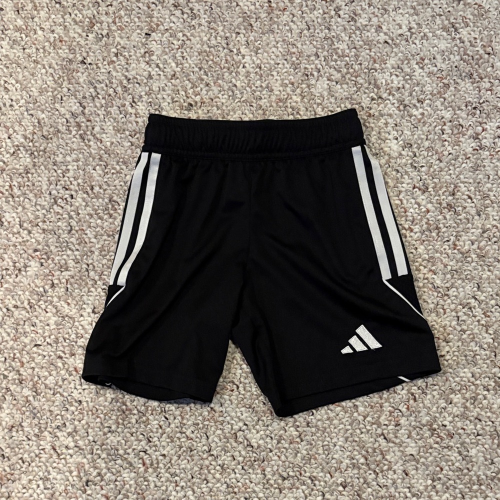 Adidas Kids soccer shorts 3 pairs 
Black xsmall 
Blue small